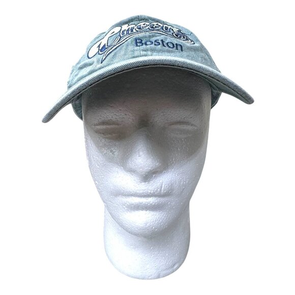 Vintage Cheers Boston Tv Show Licensed Washed Denim Baseball Cap Strapback Y2K - Picture 2 of 9